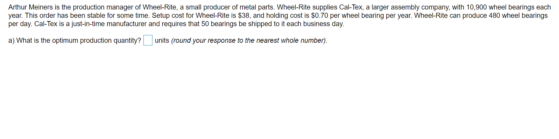 Arthur Meiners is the production manager of