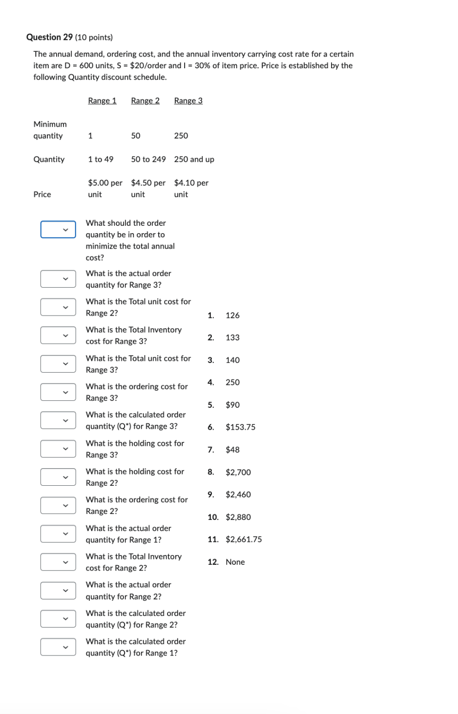subject: operations management Book: Managerial
