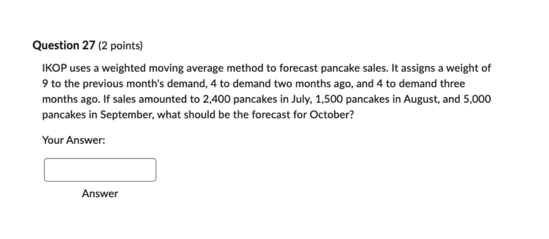 subject: operations management Book: Managerial
