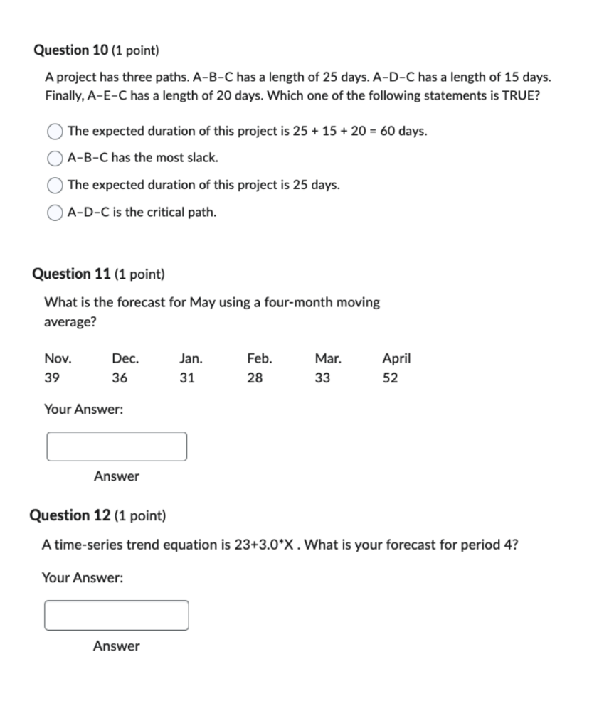 subject: operations management Book: Managerial