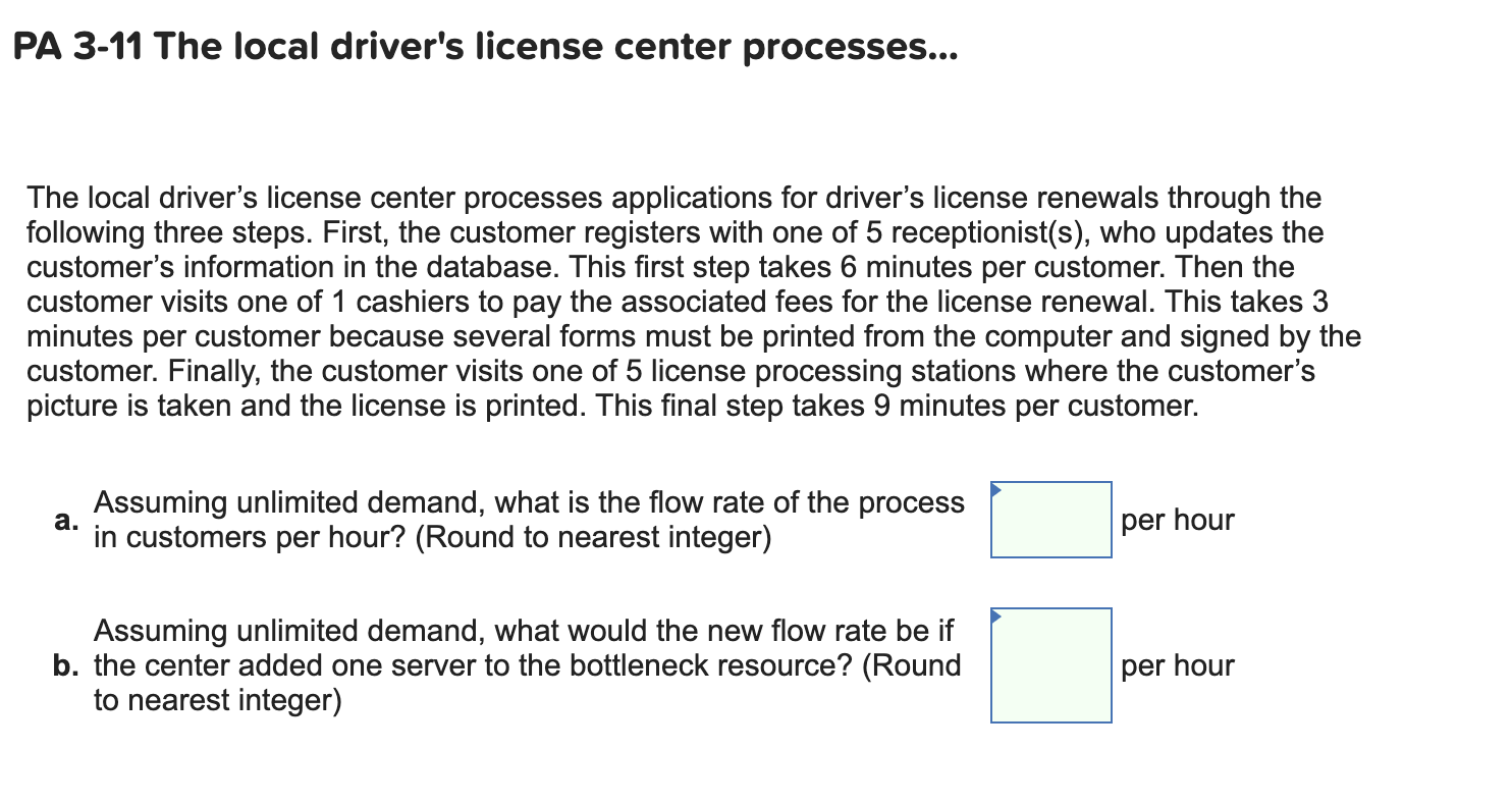 PA 3-11 The local driver's license center
