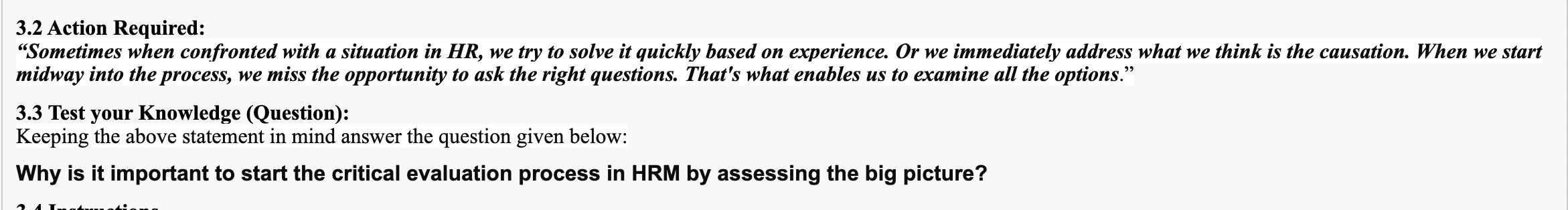 3.2 Action Required: "Sometimes when confronted
