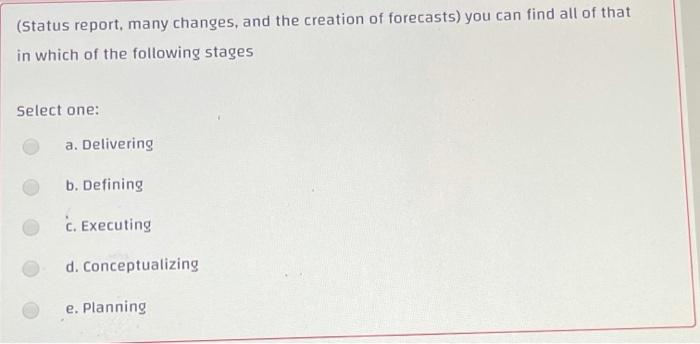 (Status report, many changes, and the creation of