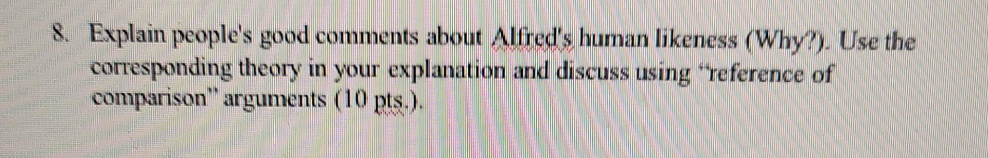 subject: Marketing please solve question 8 for me