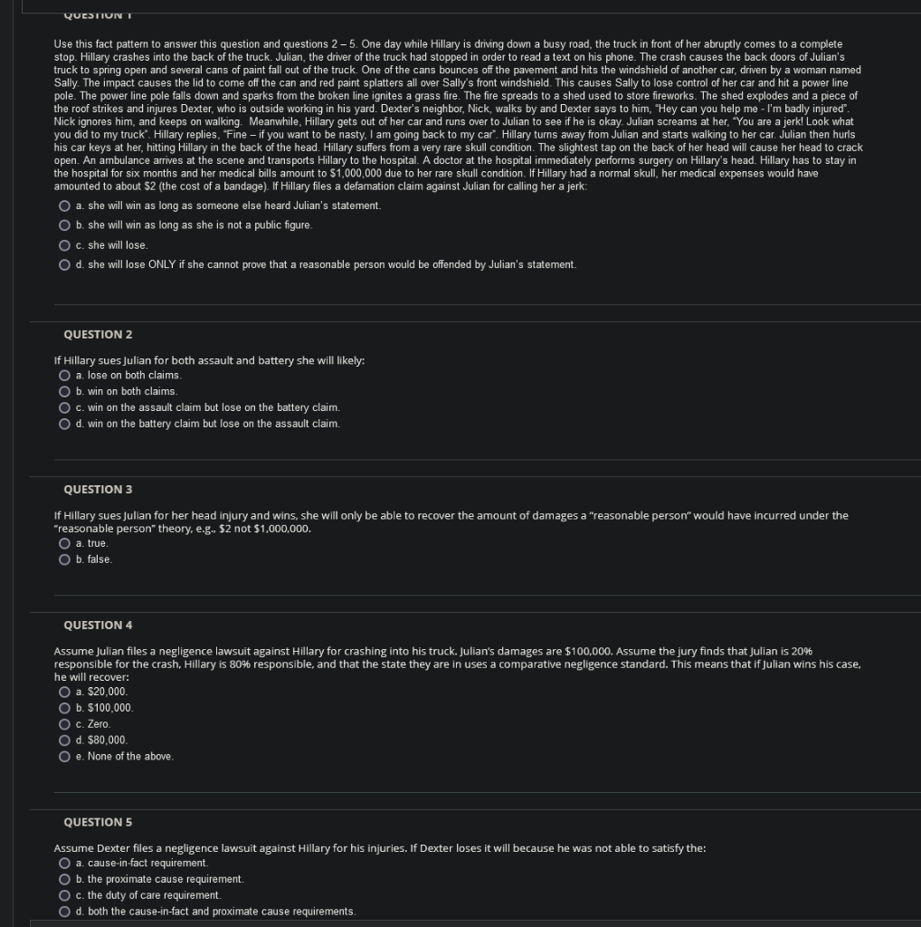 Use this fact pattern to answer this question and