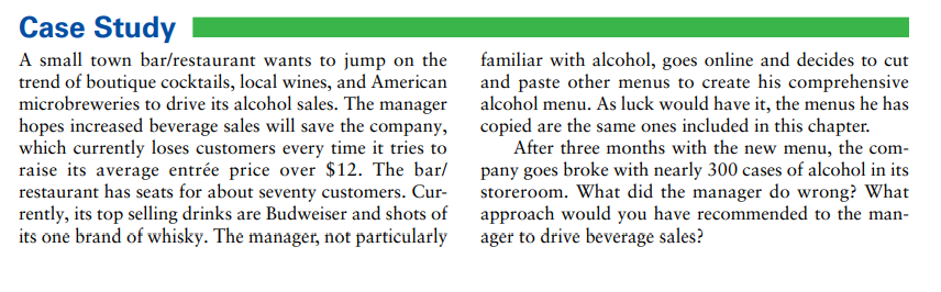 Read the mini case study at the end of Chapter 5