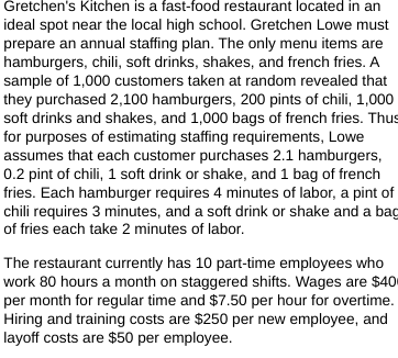 Gretchen's Kitchen is a fast-food restaurant