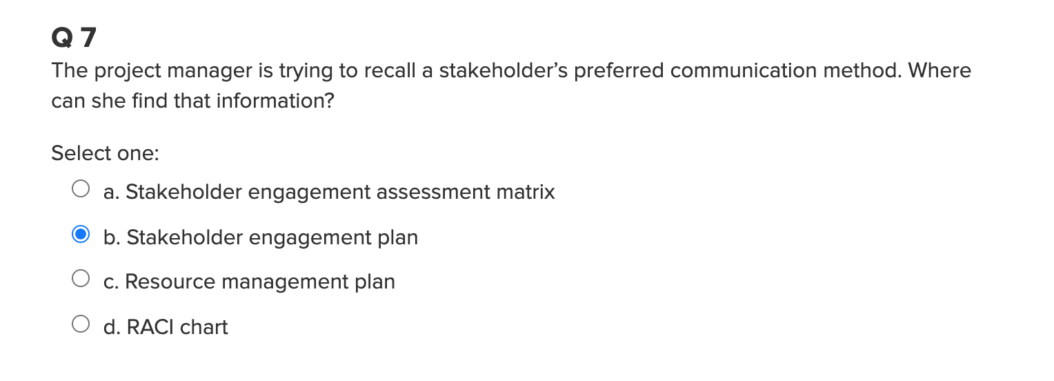 Q4 You are planning a project to develop a