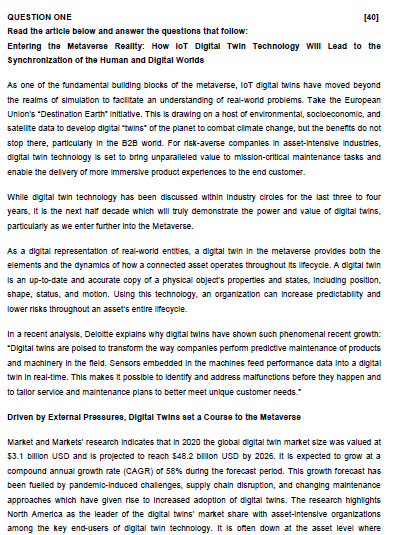 1.1 With the use of relevant examples from the