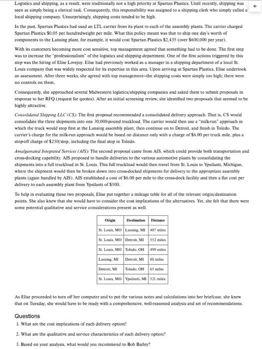 Case Study - 3 Questions 1. What are the cost