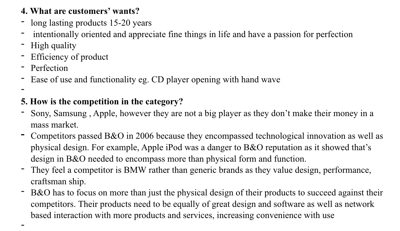 Case study analysis BANG AND OLUFSEN- (Case study