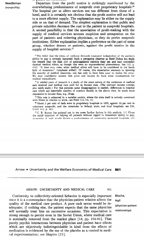 1) Read Arrow (Arrow, K. J. 2001 [1963].