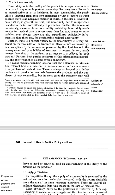 1) Read Arrow (Arrow, K. J. 2001 [1963].