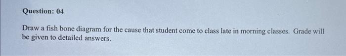 Draw a fish bone diagram for the cause that