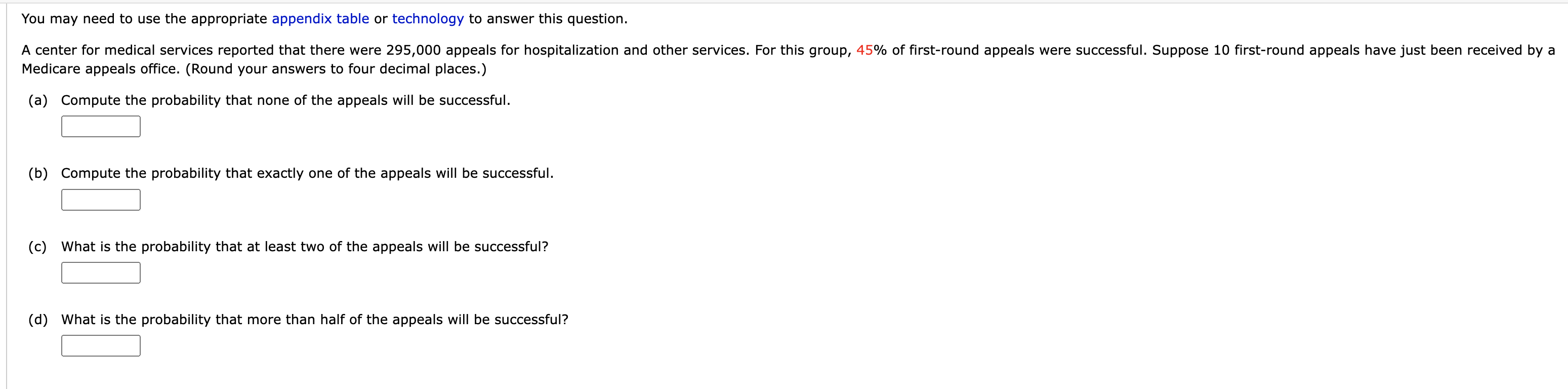 You may need to use the appropriate appendix