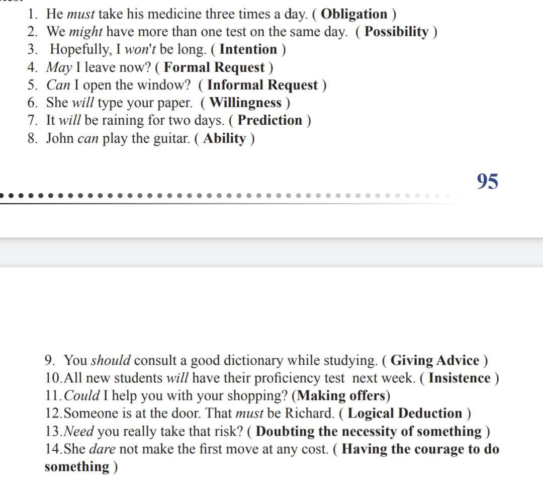Assignment 1 Write down 10 sentences as examples
