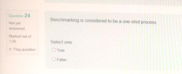 Du24 Benchmarking is considered to be a one-shot