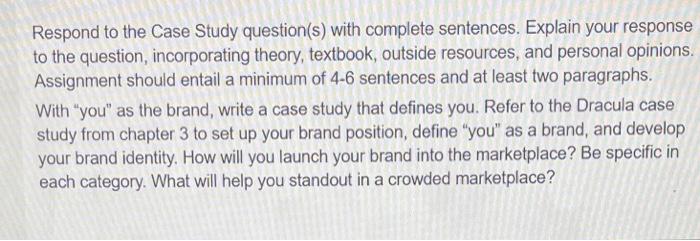 Respond to the Case Study question(s) with