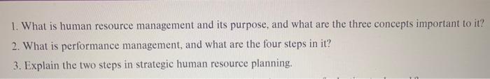 1. What is human resource management and its