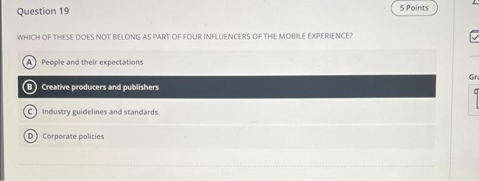 WHICH OF THESE DOES NOT BELONG AS PART OF FOUR