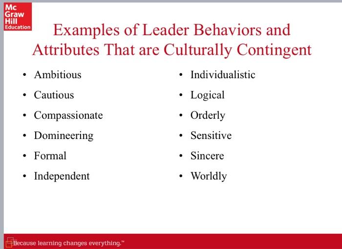 Explore culturally contingent leadership