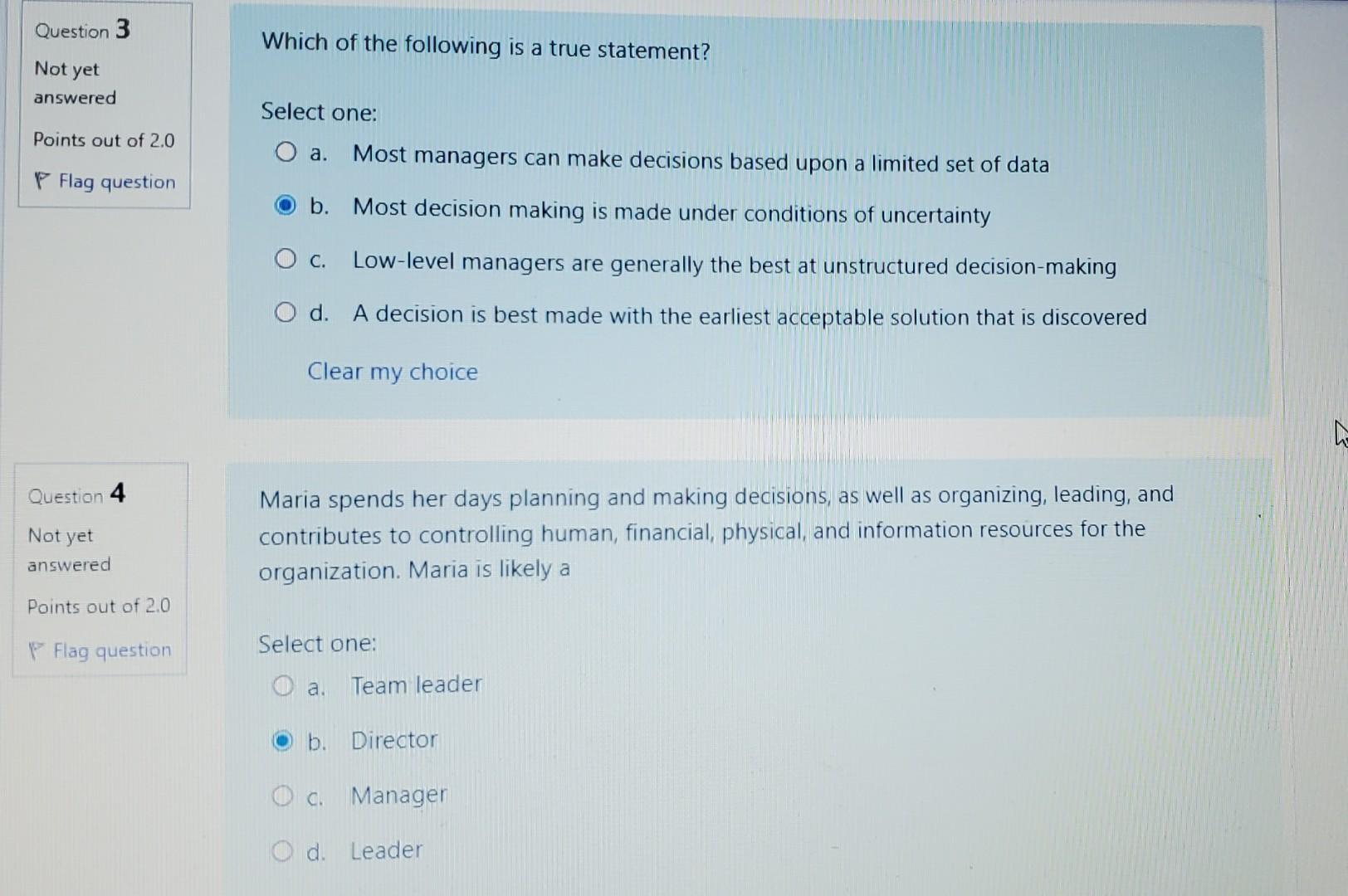 can someone please Answer questions 3 and 4