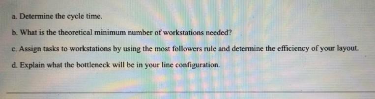 2. (25 marks) An assembly line will operate eight