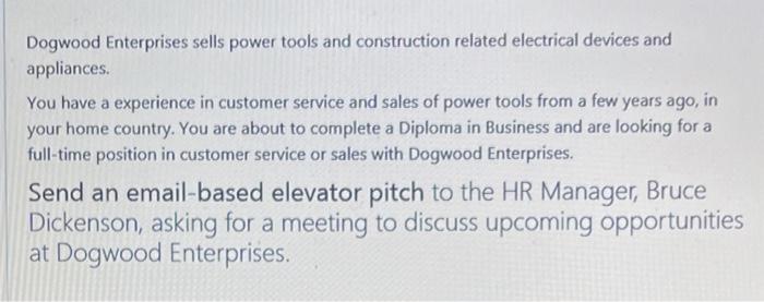 Dogwood Enterprises sells power tools and