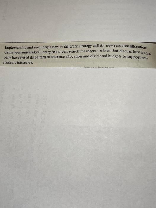 Implementing and executing a new or different