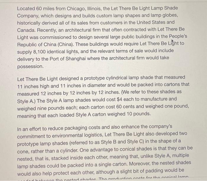 Answer Questions 1-6 1. How many Style A shades