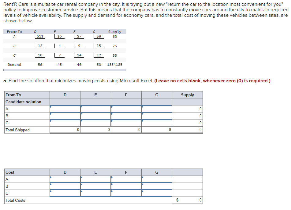 Rent'R Cars is a multisite car rental company in