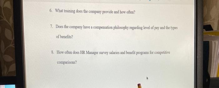 please help me answer the followijg as you as a