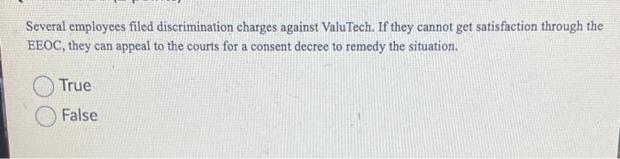 HR question Several employees filed