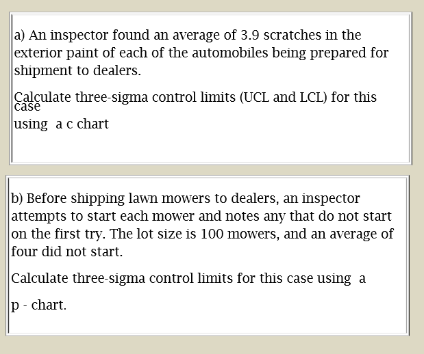 a) An inspector found an average of 3.9 scratches
