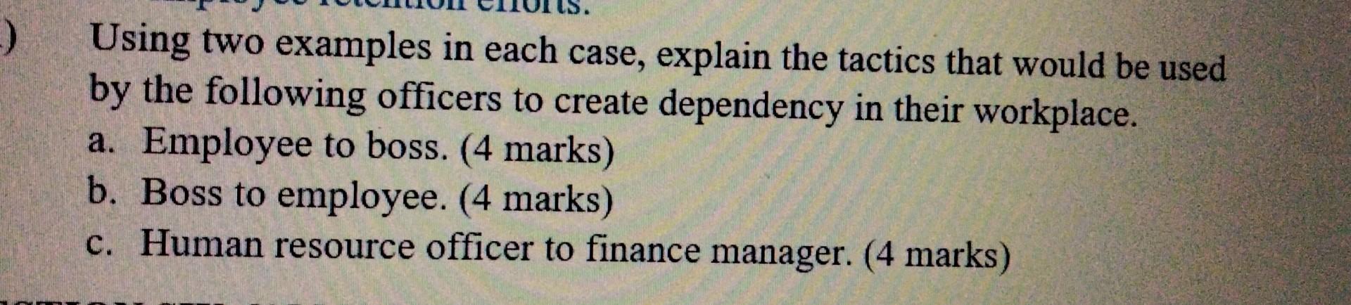 Using two examples in each case, explain the