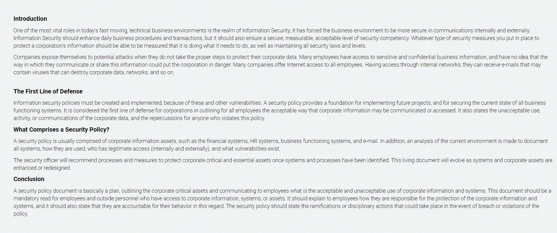 The project is going well so far, and the