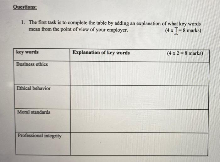 yes it a paper questions Questions: 1. The first
