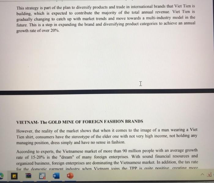 VIET TIEN - THE REJUVENATION OF A NATIONAL BRAND