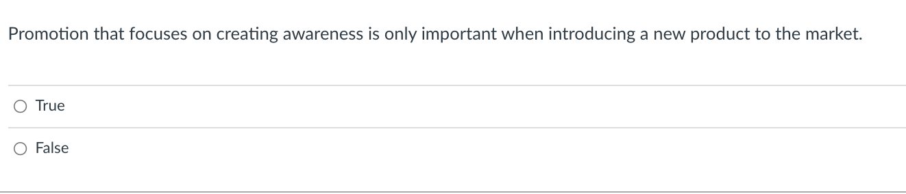 Promotion that focuses on creating awareness is