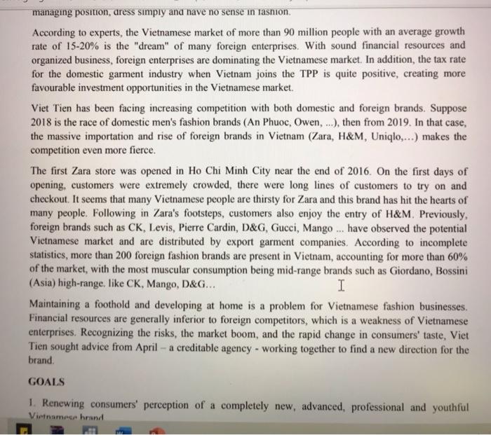 VIET TIEN - THE REJUVENATION OF A NATIONAL BRAND