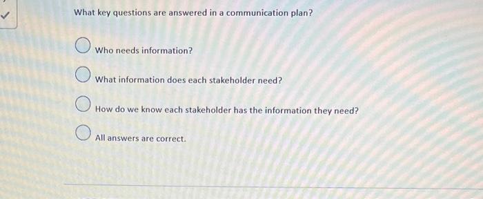 What key questions are answered in a