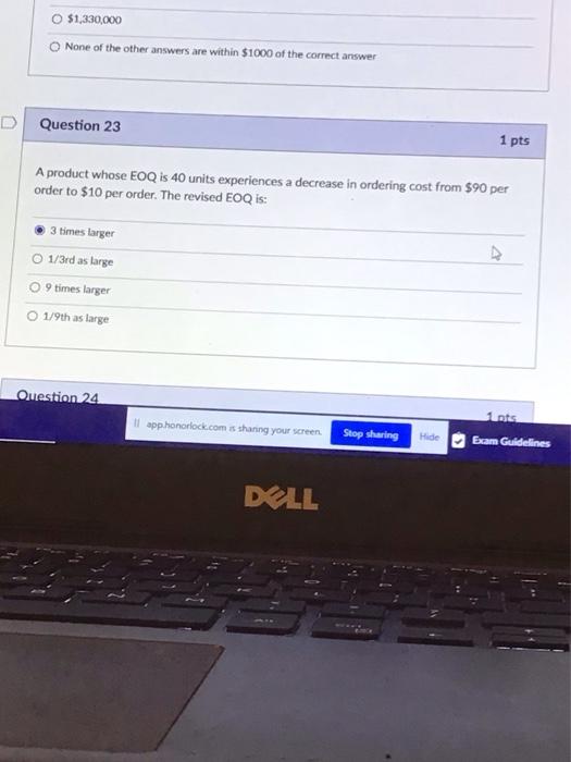 $1,330,000 None of the other answers are within