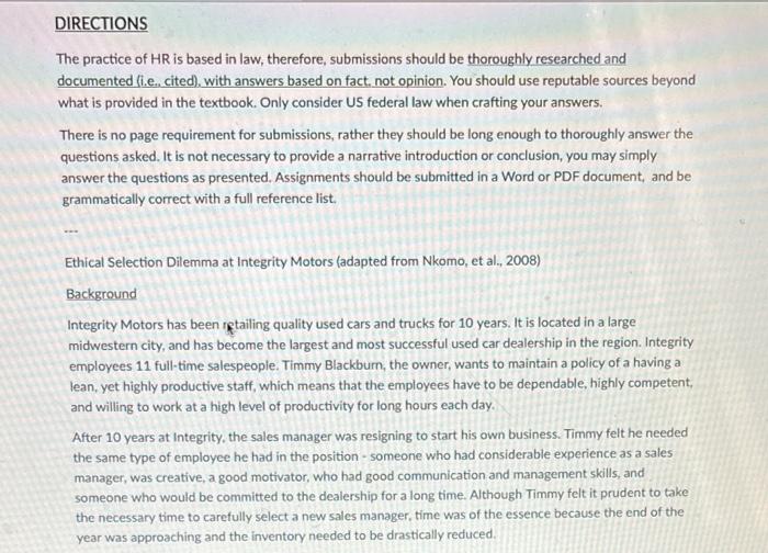 The practice of HR is based in law, therefore,