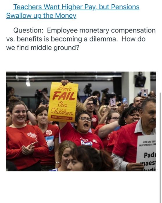 200 word reply please Teachers Want Higher Pay,