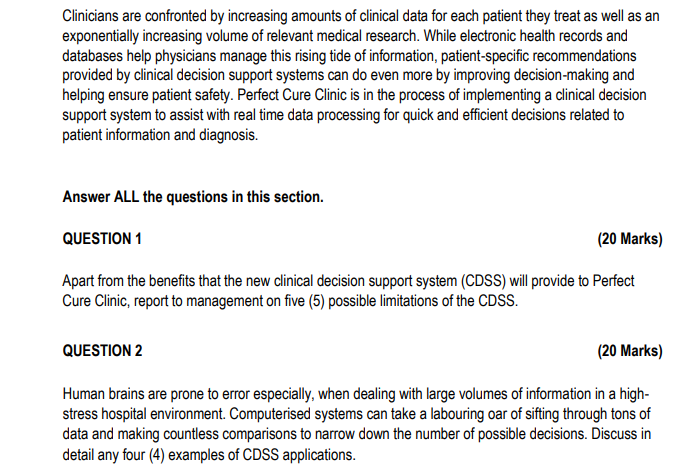 Clinicians are confronted by increasing amounts