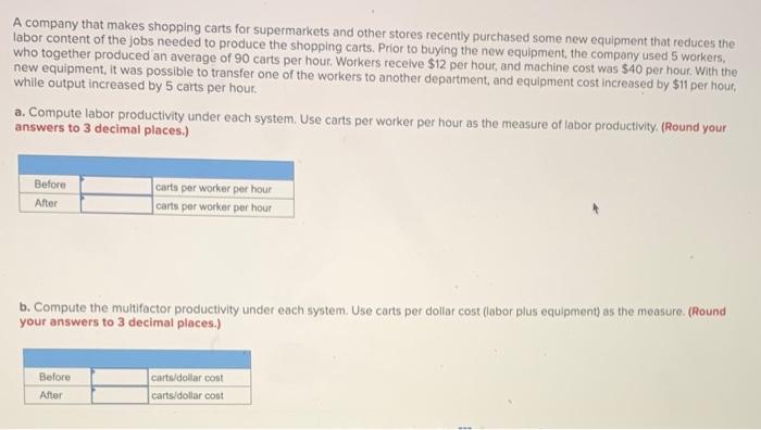 A company that makes shopping carts for