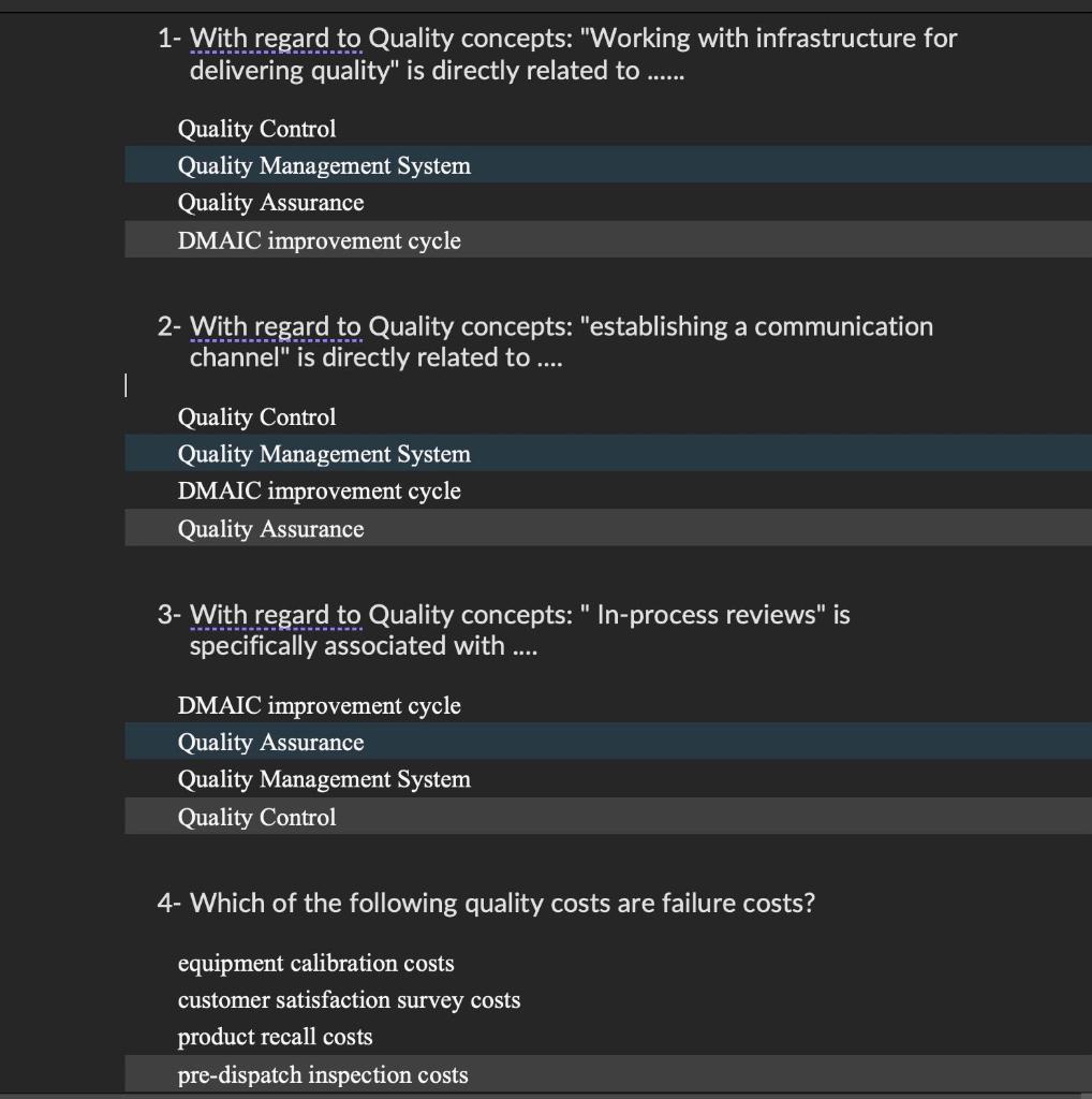Please answer the 4 multiple-choice questions. 1-