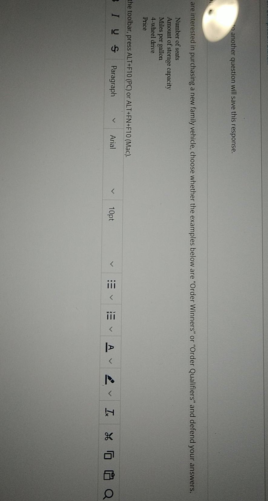 another question will save this response. are