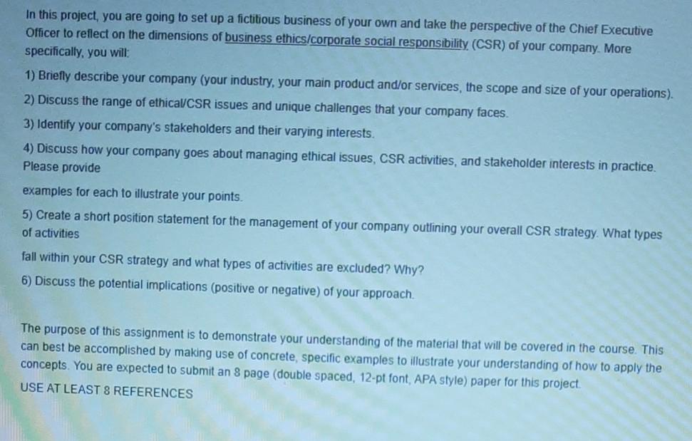 In this project, you are going to set up a