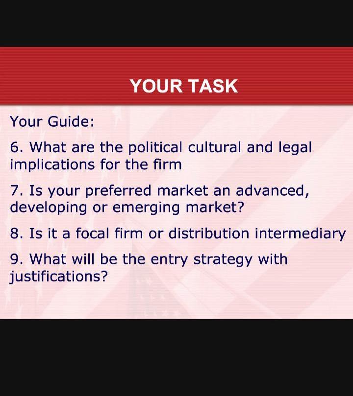 YOUR TASK OPRODEM ENTERPRISE is a manufacturing